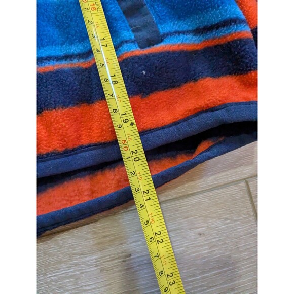 Eddie Bauer Blue Orange Striped Fleece Sweater Jacket Youth Boys Size S 7-8 - Picture 4 of 7